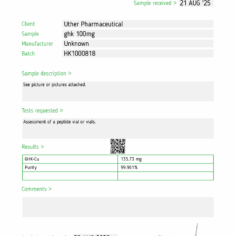 39eee GHK-Cu Peptide Vial 100mg Vial